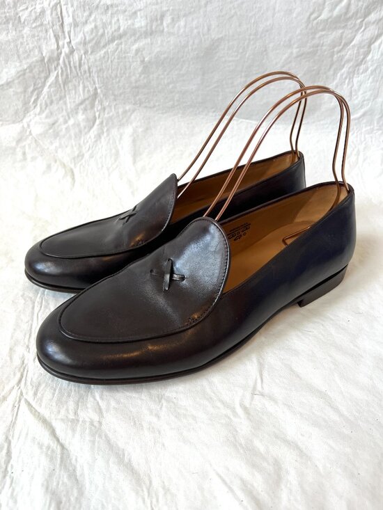 Del Toro loafer dark brown leather Milano slip on shoes US mens 11 EU 44 main image 12